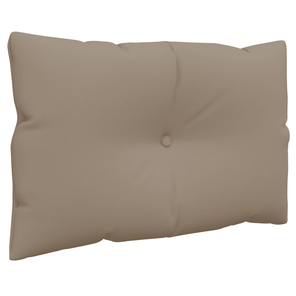 vidaXL Coussins de palette lot de 2 taupe tissu