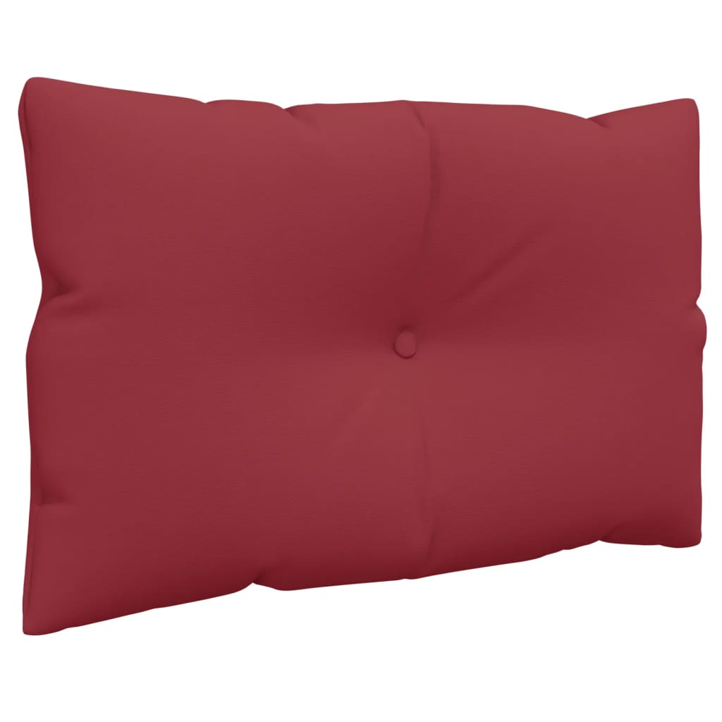 vidaXL Coussins de palette lot de 2 rouge bordeaux tissu