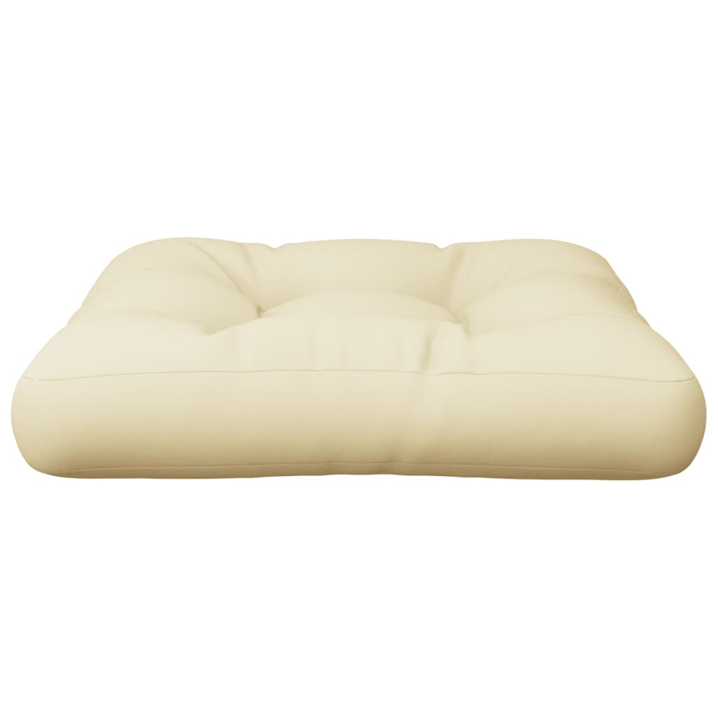 vidaXL Coussin de palette crème 58x58x10 cm tissu