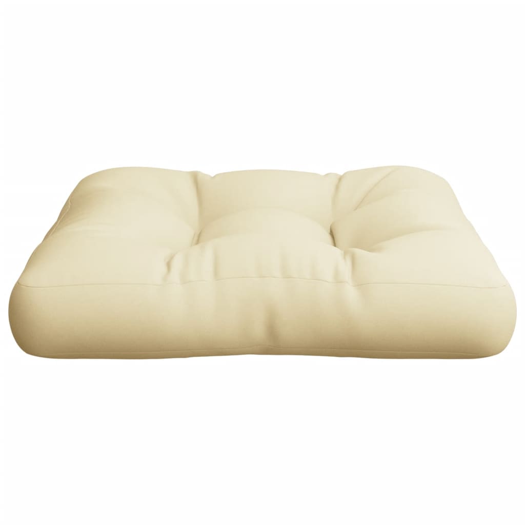 vidaXL Coussin de palette crème 58x58x10 cm tissu