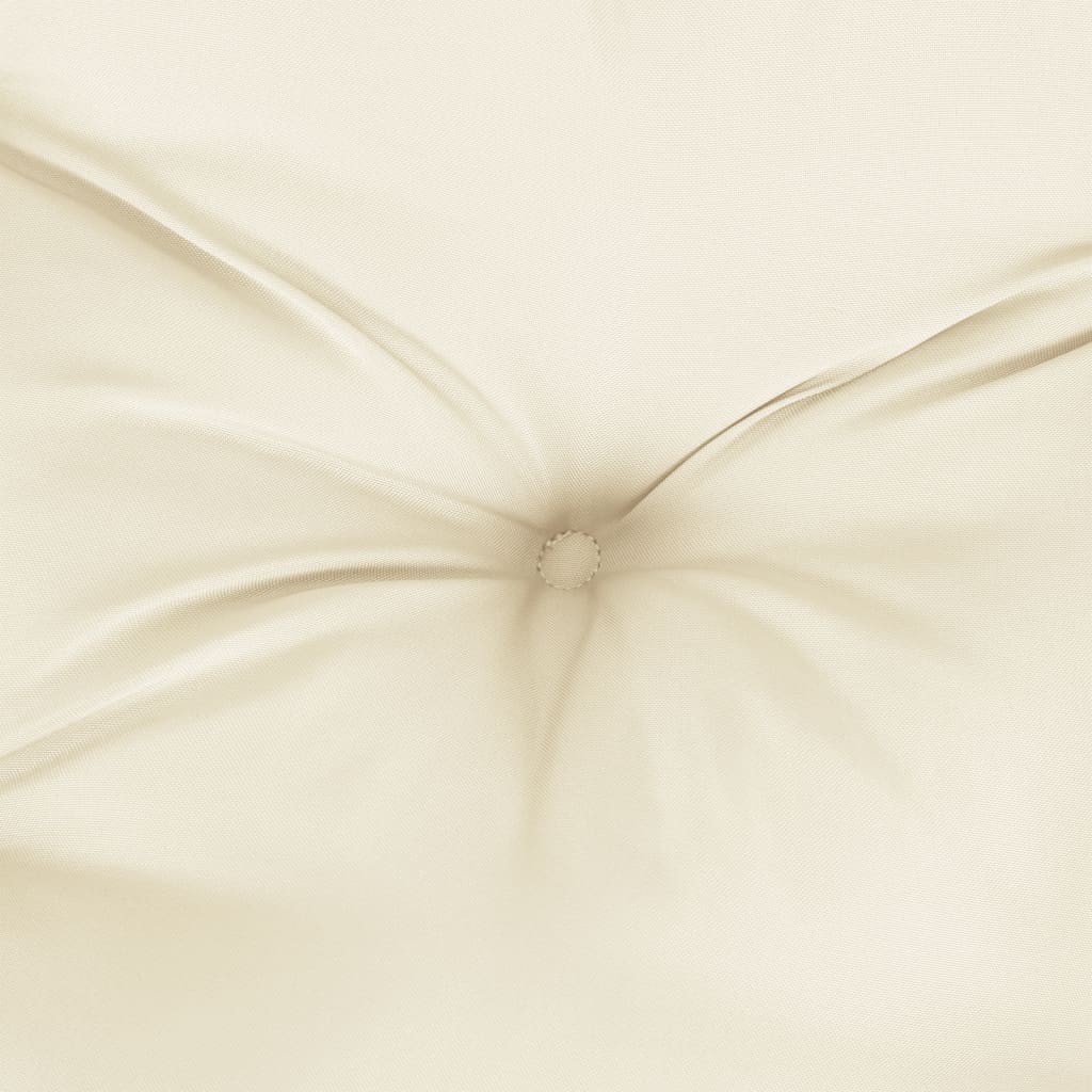 vidaXL Coussin de palette crème 58x58x10 cm tissu