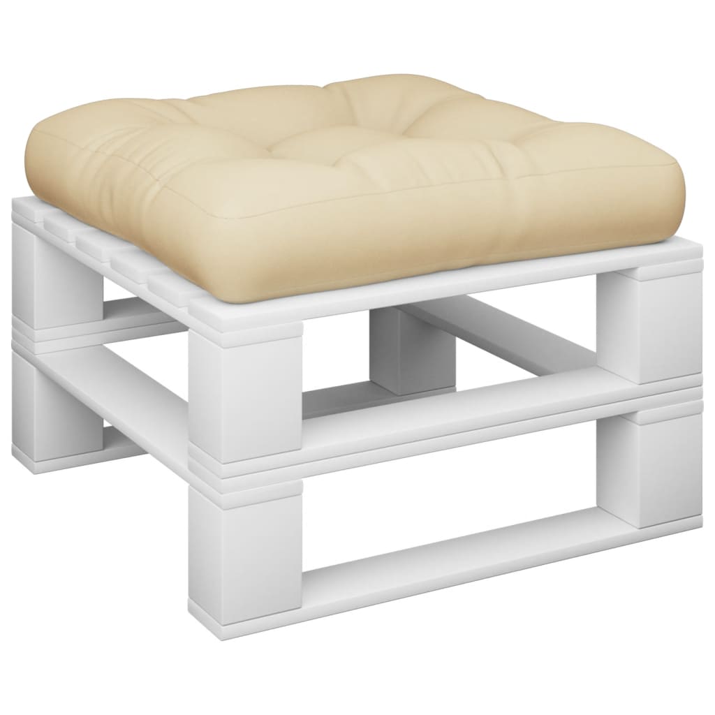 vidaXL Coussin de palette beige 58x58x10 cm tissu