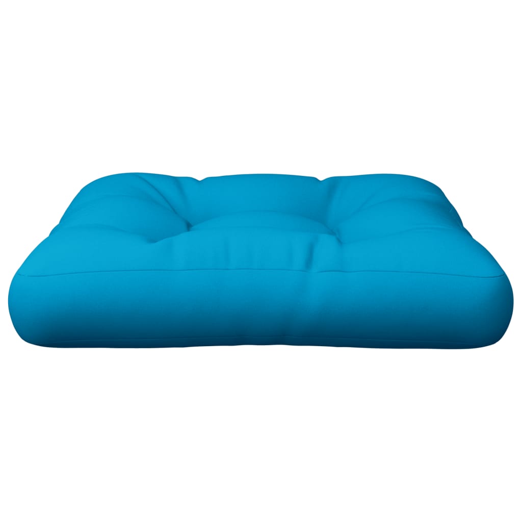 vidaXL Coussin de palette bleu clair 58x58x10 cm tissu
