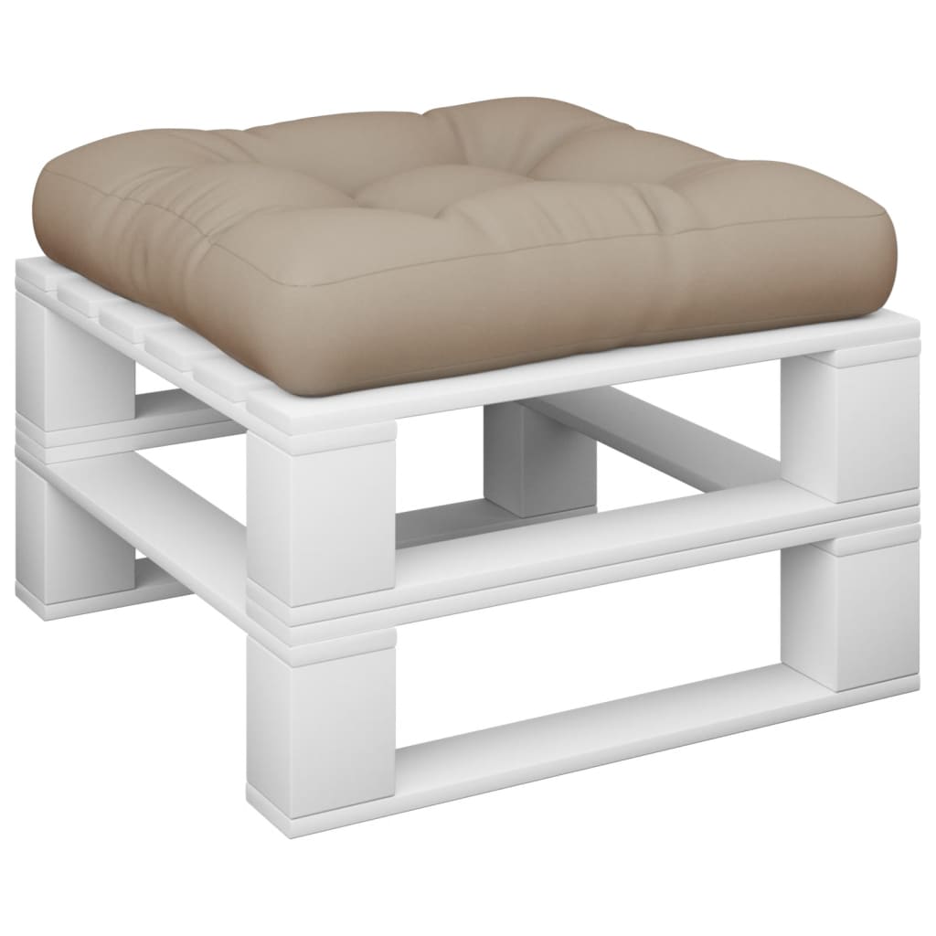 vidaXL Coussin de palette taupe 58x58x10 cm tissu