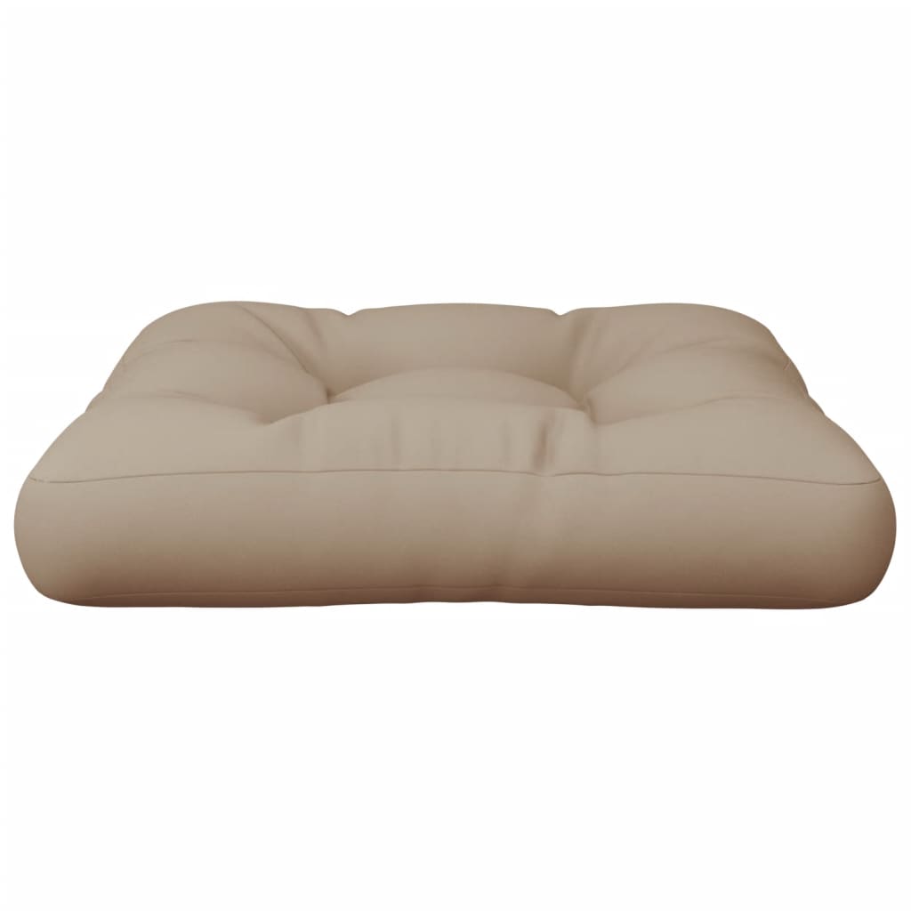 vidaXL Coussin de palette taupe 58x58x10 cm tissu