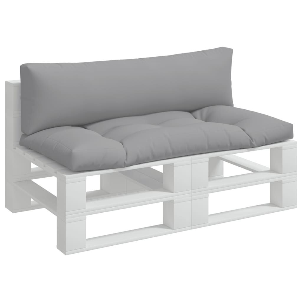 vidaXL Coussins de palette lot de 2 gris tissu