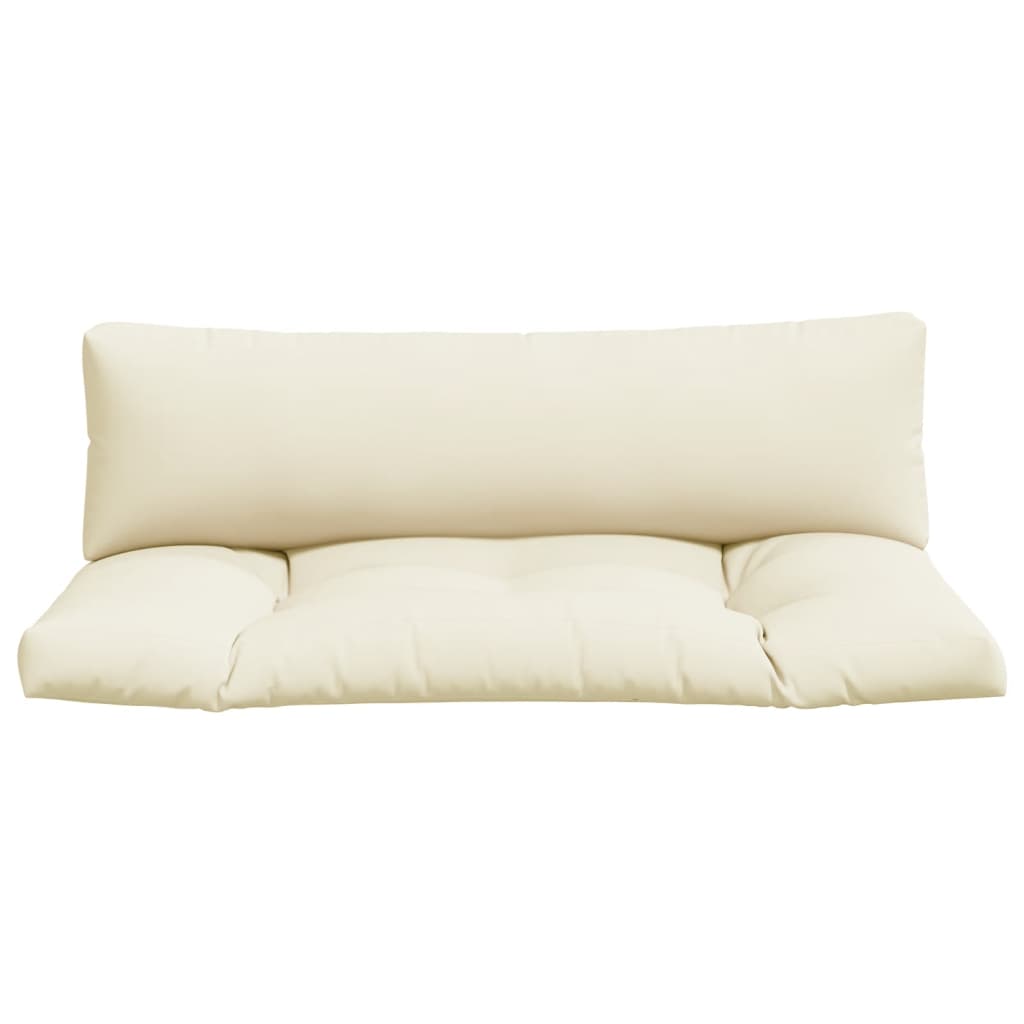 vidaXL Coussins de palette lot de 2 crème tissu