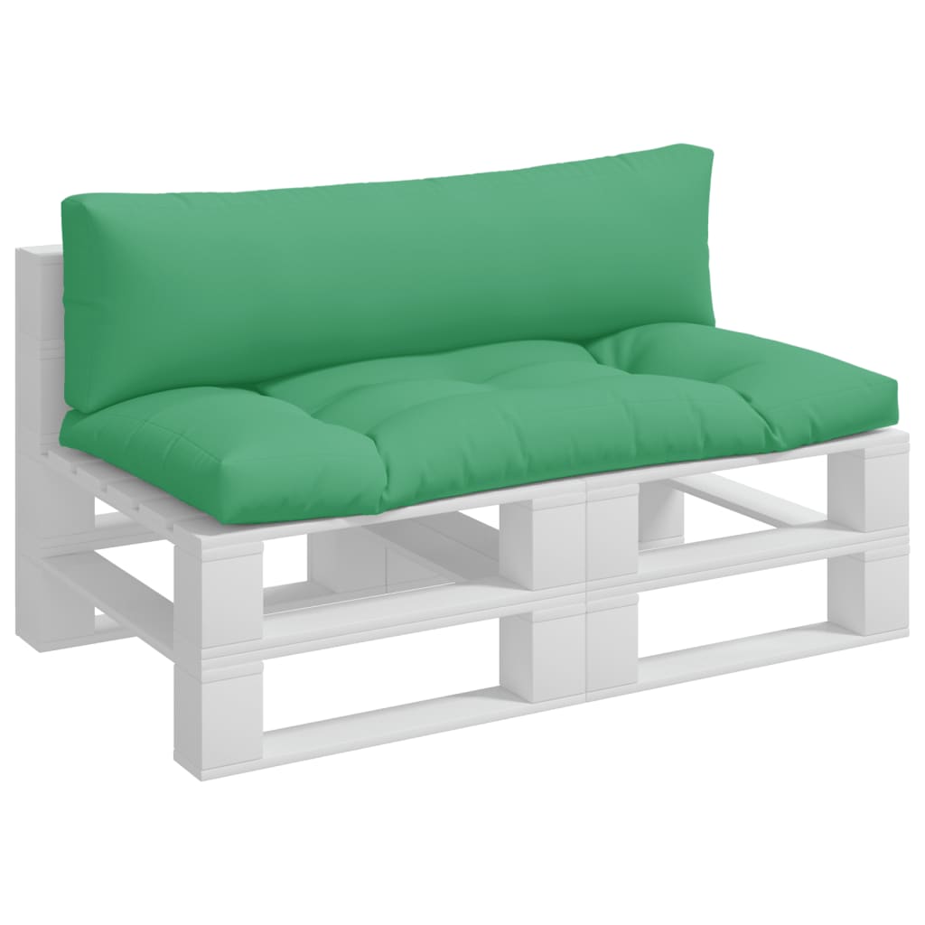 vidaXL Coussins de palette lot de 2 vert tissu