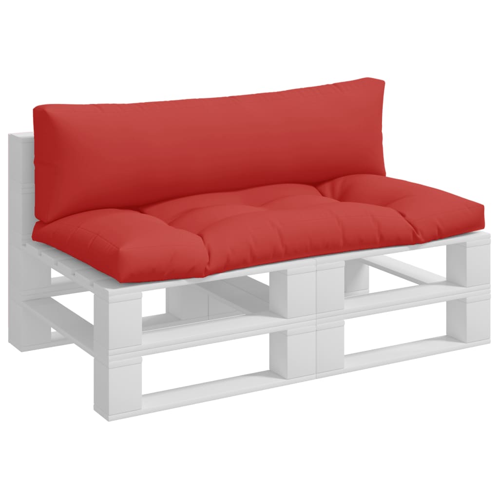 vidaXL Coussins de palette lot de 2 rouge tissu