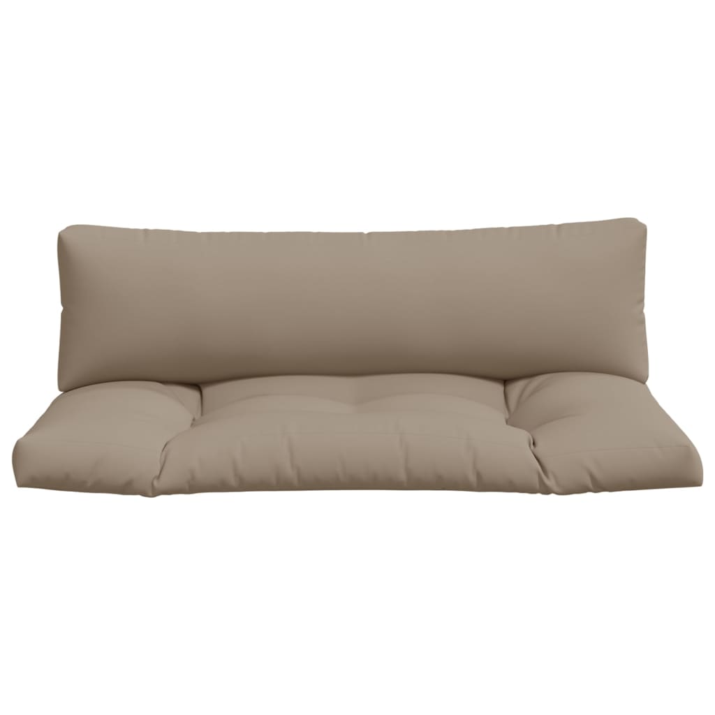 vidaXL Coussins de palette lot de 2 taupe tissu