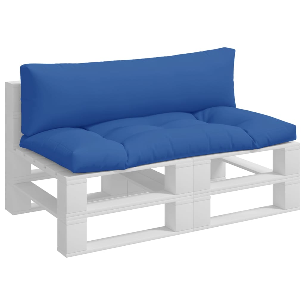 vidaXL Coussins de palette lot de 2 bleu tissu