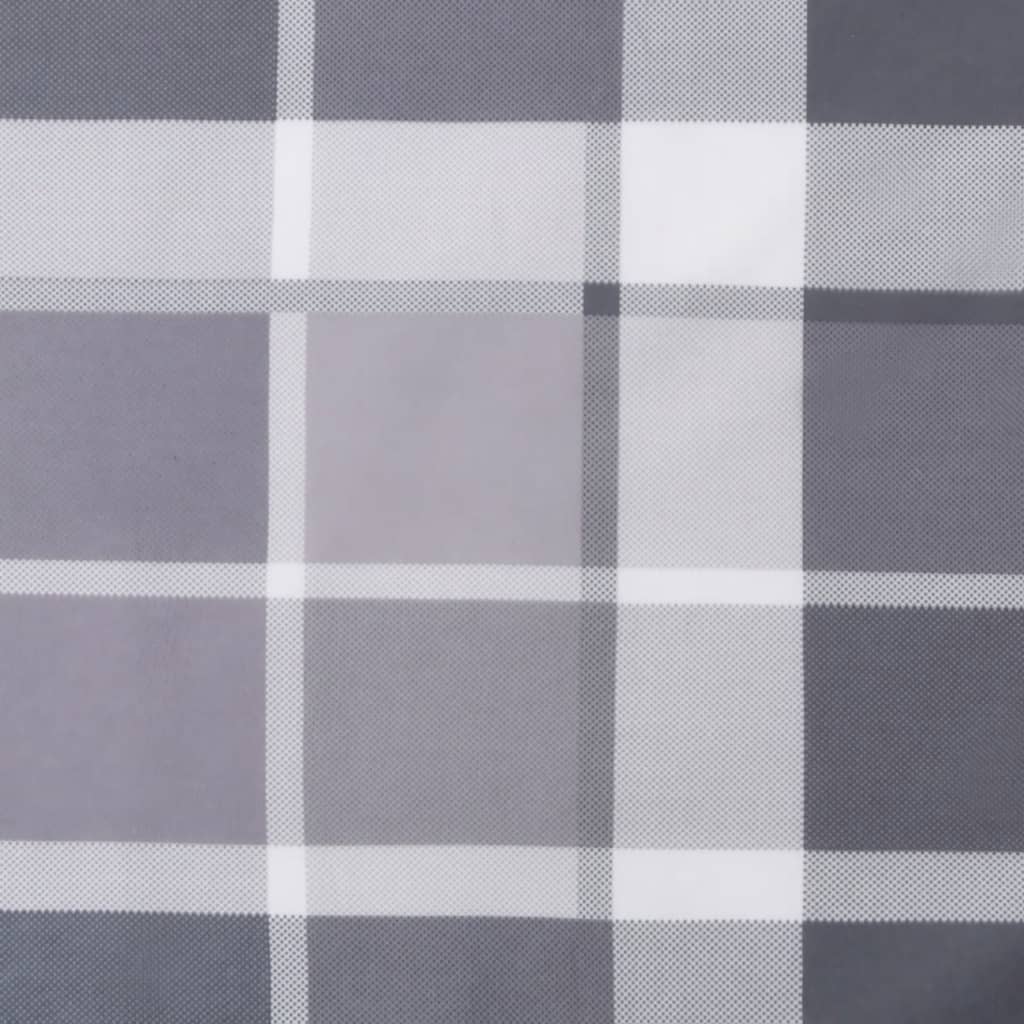 vidaXL Coussins de palette 2 pcs carreaux gris tissu