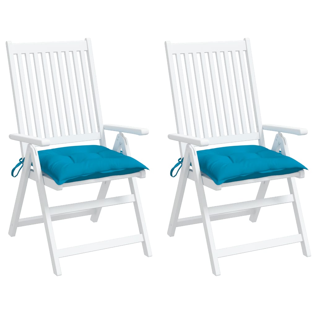 vidaXL Coussins de palette lot de 2 bleu clair 50x50x7 cm tissu oxford