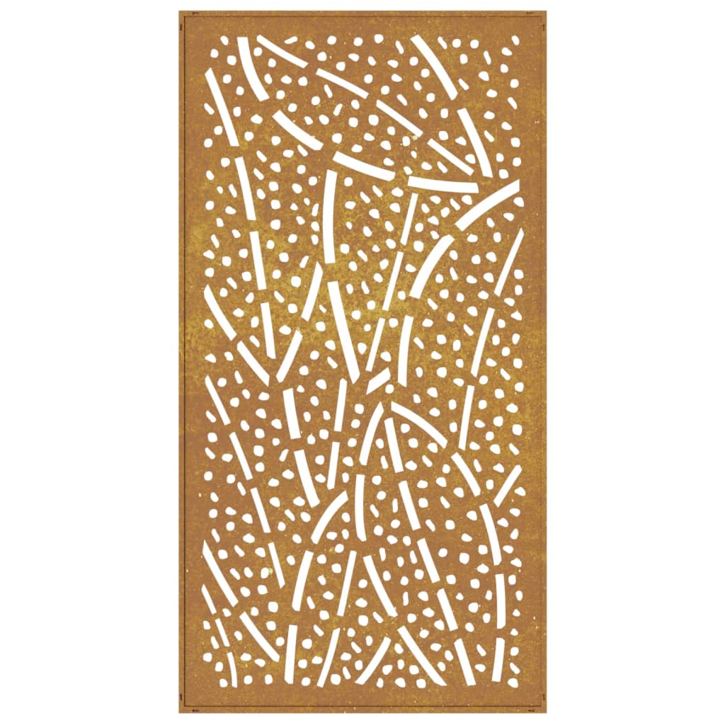 vidaXL Décoration murale jardin 105x55 cm acier corten design feuille