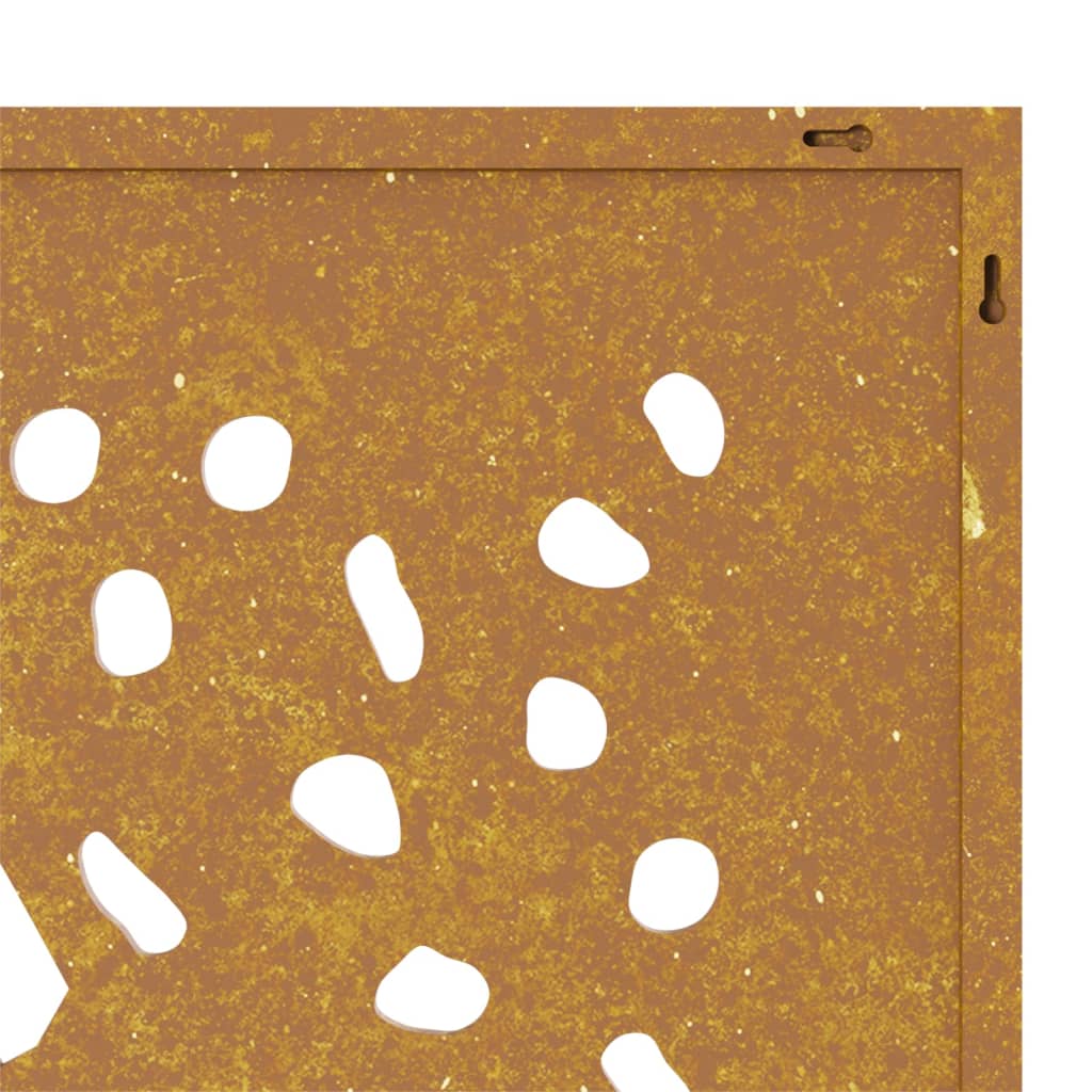 vidaXL Décoration murale jardin 105x55 cm acier corten design feuille