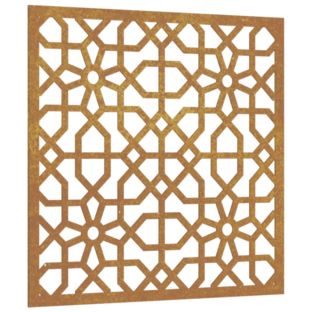 vidaXL Décoration murale jardin 55x55 cm acier corten design mauresque