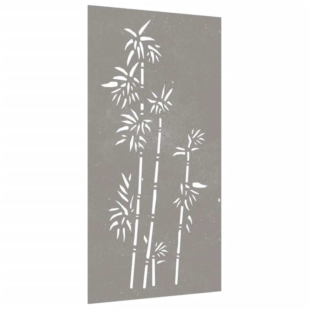 vidaXL Décoration murale jardin 105x55 cm acier corten design bambou