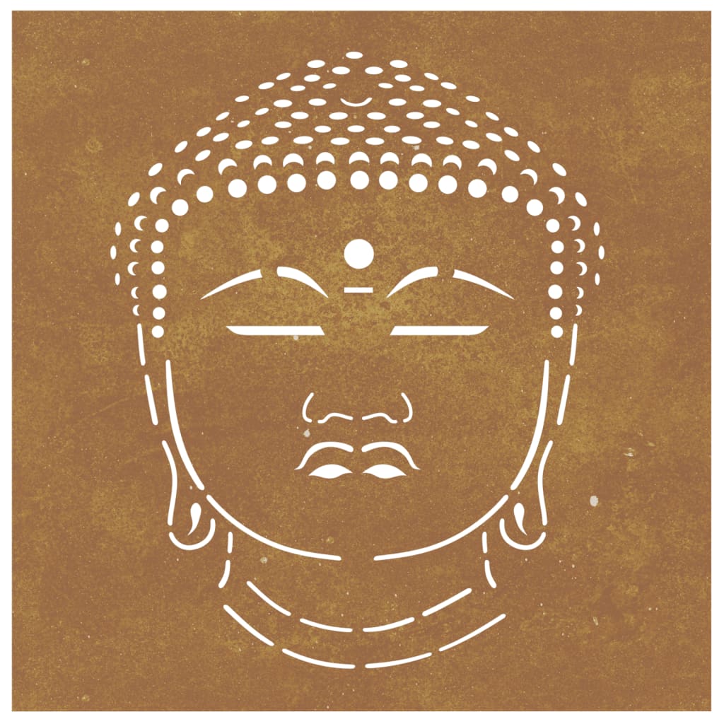vidaXL Décoration murale jardin 55x55 cm motif de tête de bouddha