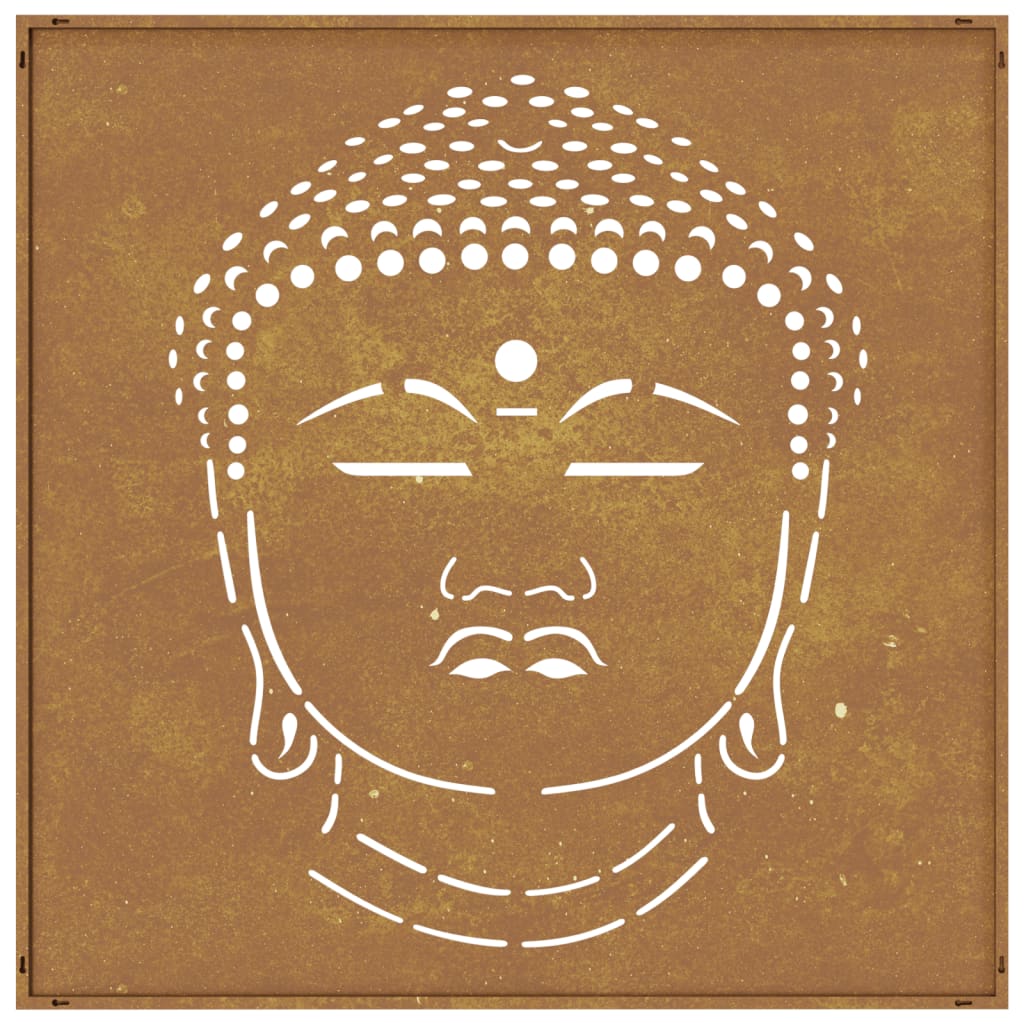 vidaXL Décoration murale jardin 55x55 cm motif de tête de bouddha