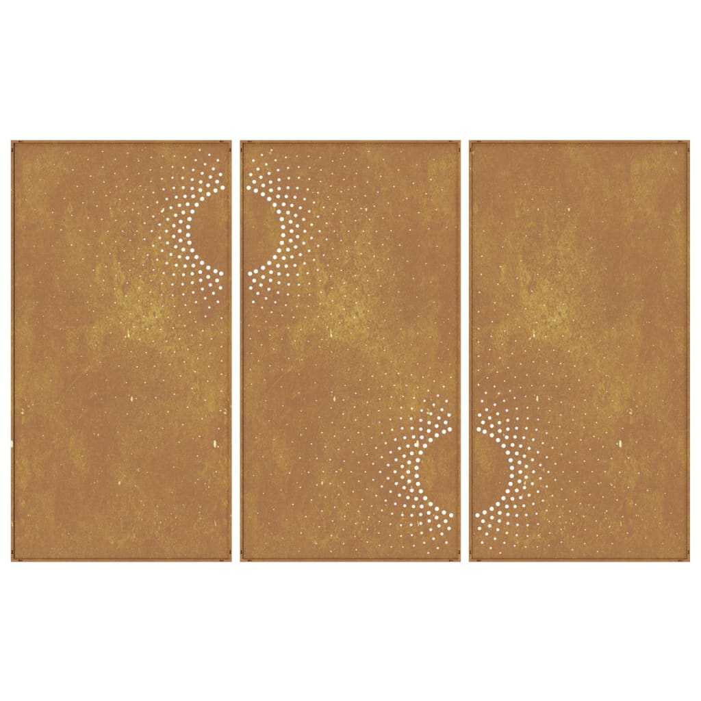 vidaXL Décorations murales jardin 3 pcs 105x55 cm design du soleil