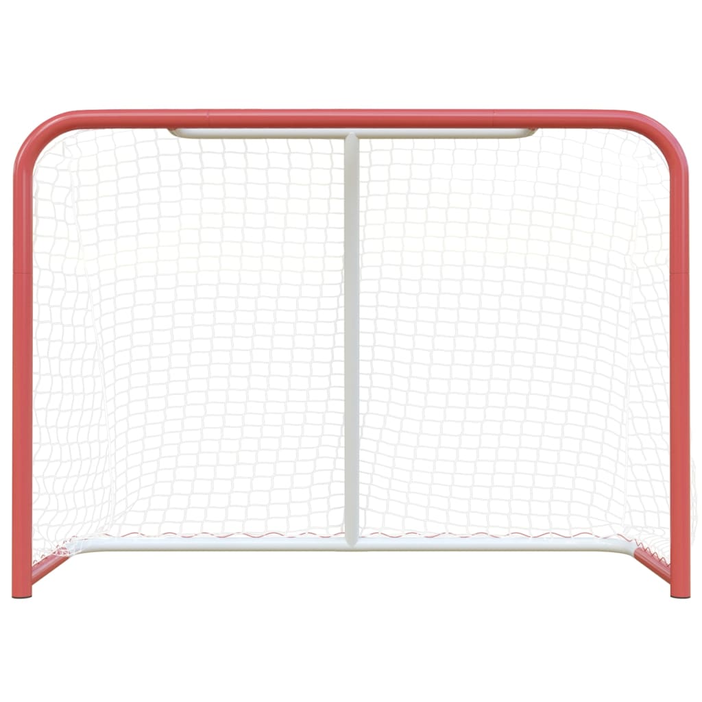 vidaXL But de hockey avec filet rouge et blanc 153x60x118 cm