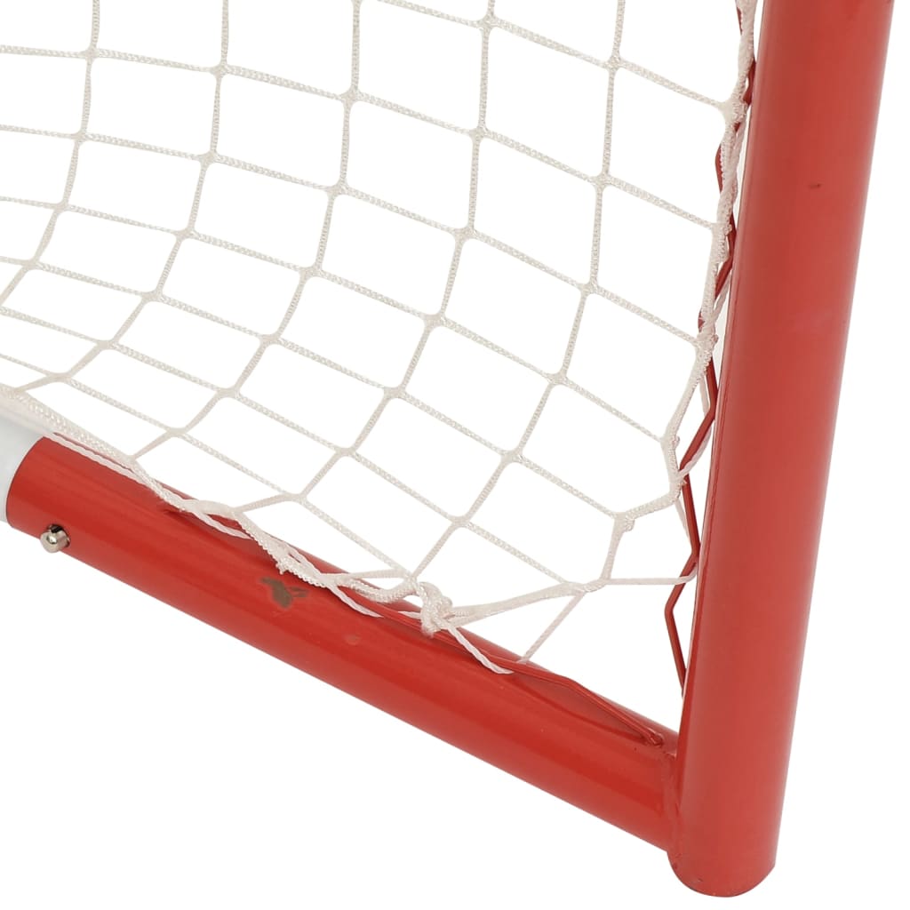 vidaXL But de hockey avec filet rouge et blanc 153x60x118 cm