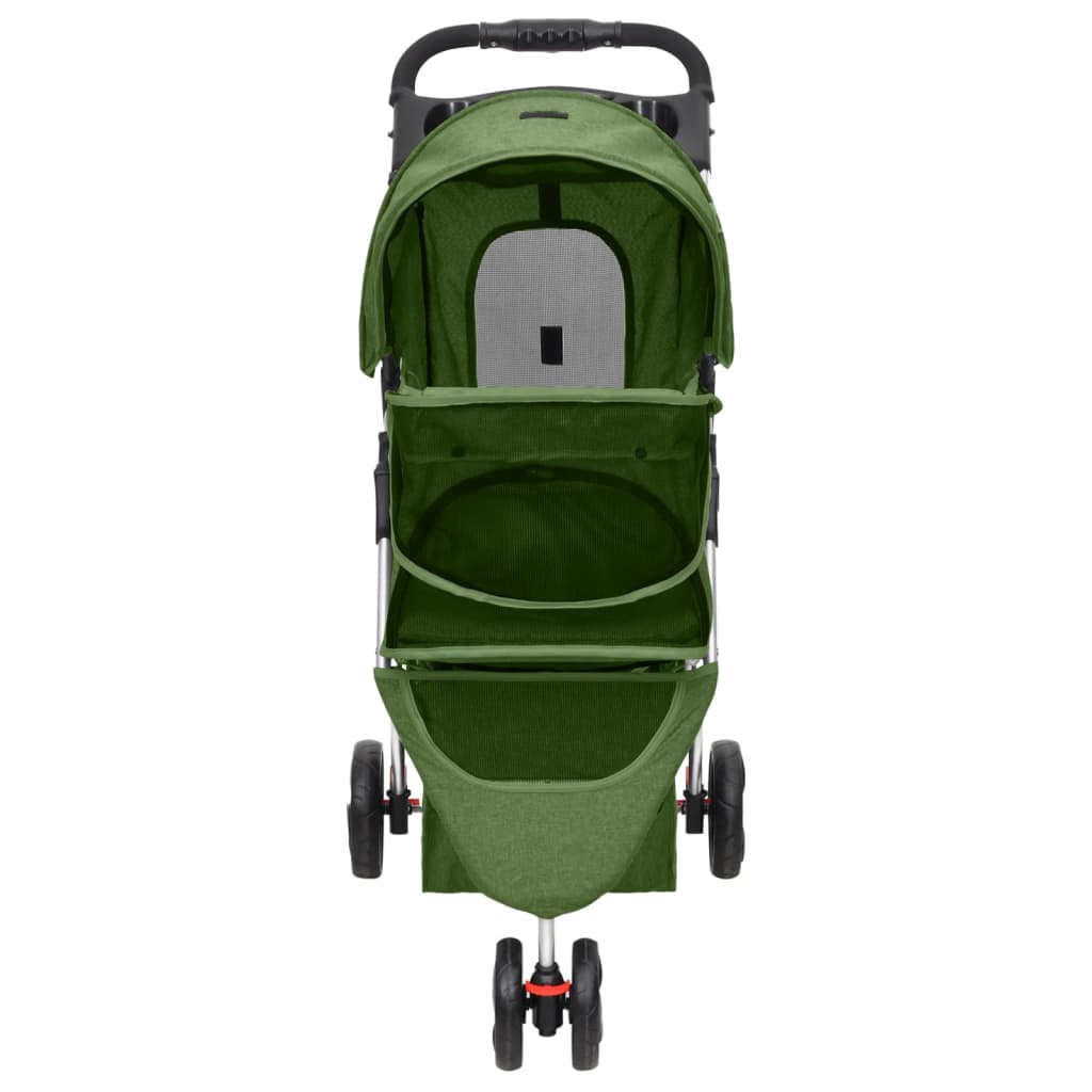 vidaXL Poussette pour chien pliante Vert 80x46x98 cm Tissu Oxford