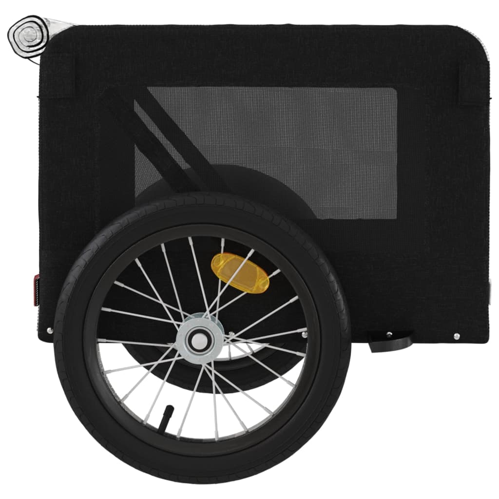 vidaXL Remorque de vélo pour animaux de compagnie noir