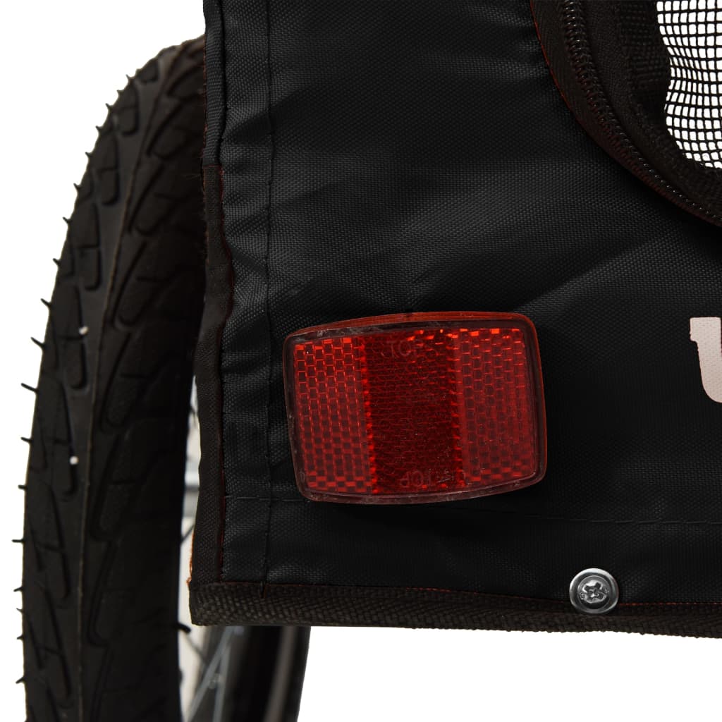 vidaXL Remorque de vélo pour animaux de compagnie noir