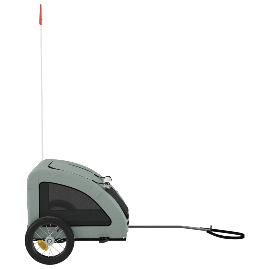 vidaXL Remorque de vélo pour animaux de compagnie gris