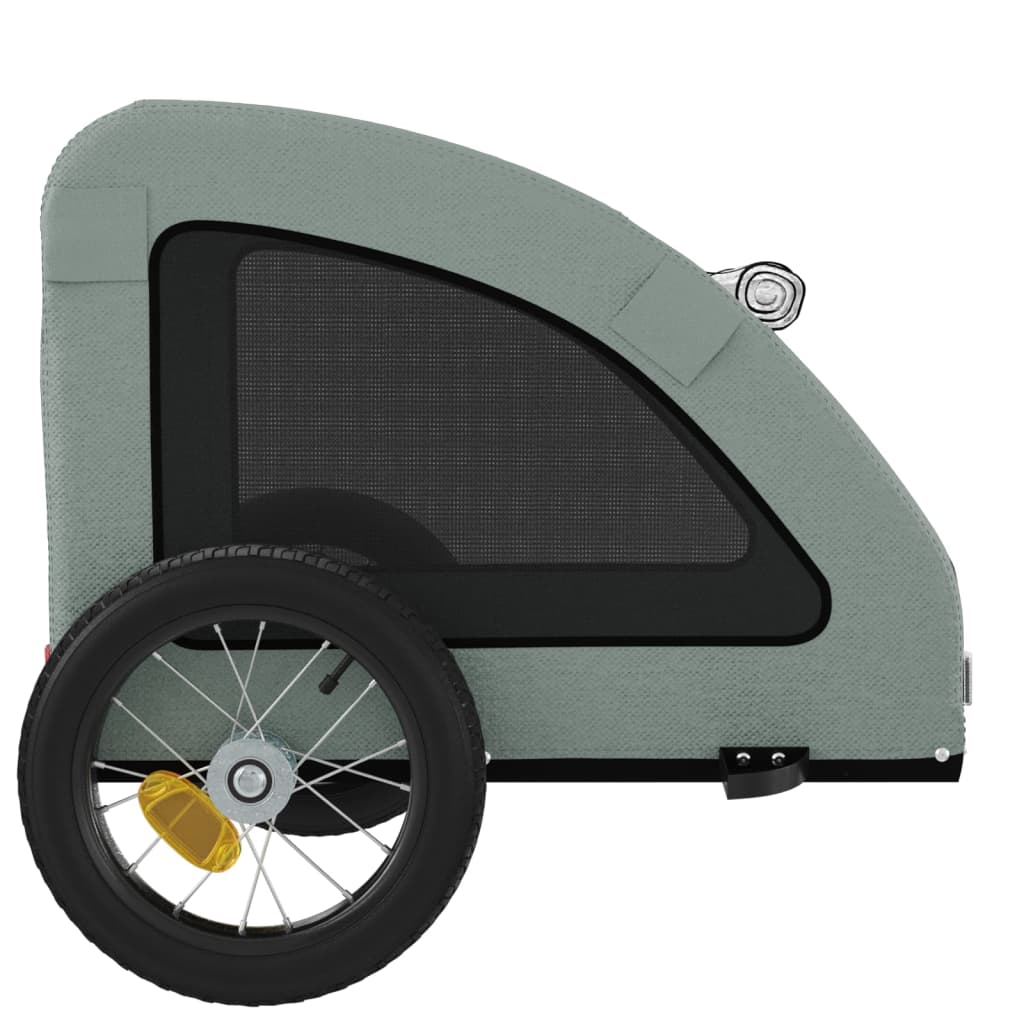 vidaXL Remorque de vélo pour animaux de compagnie gris