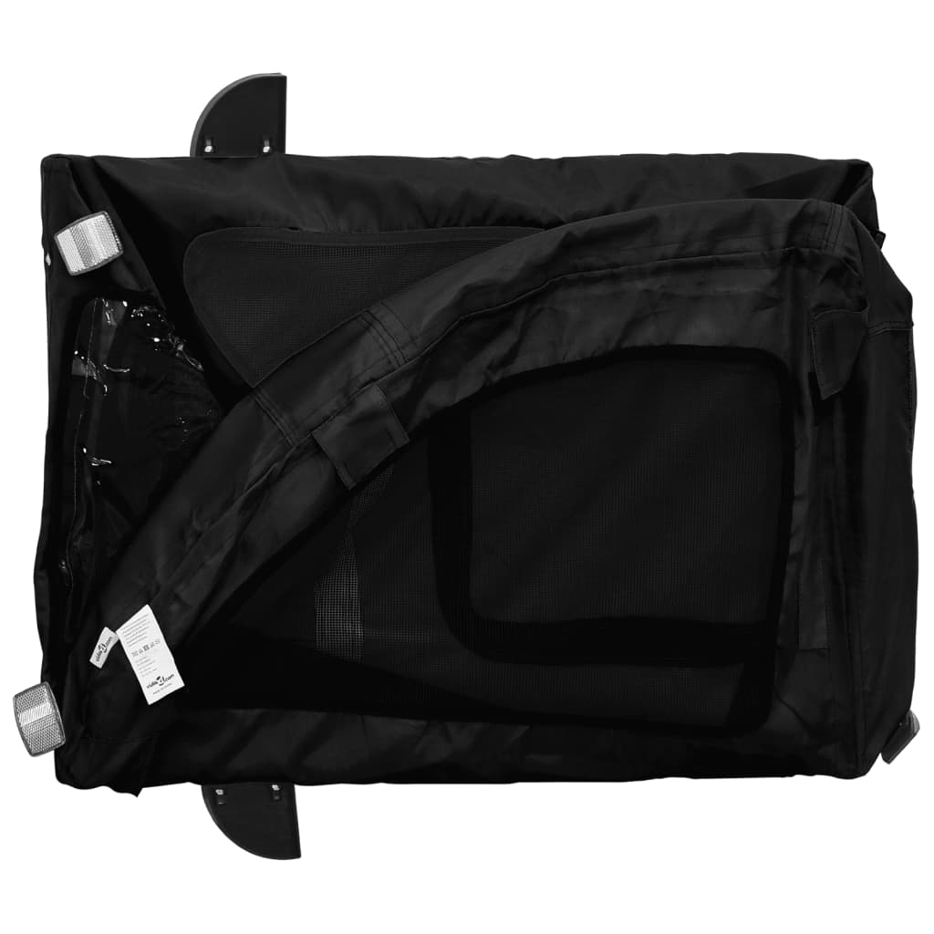 vidaXL Remorque de vélo pour animaux de compagnie noir