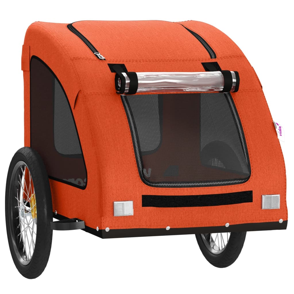 vidaXL Remorque de vélo pour animaux de compagnie orange