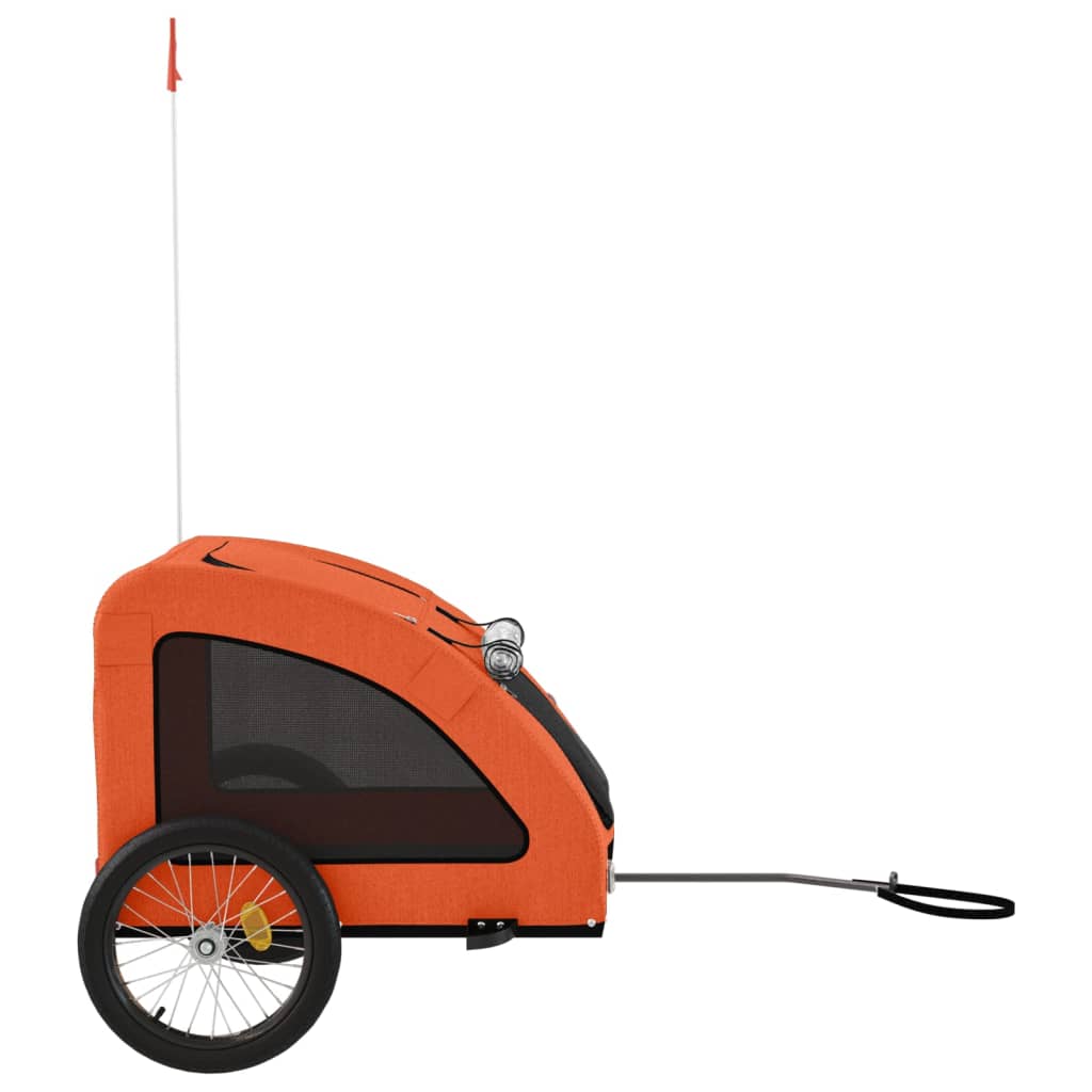 vidaXL Remorque de vélo pour animaux de compagnie orange