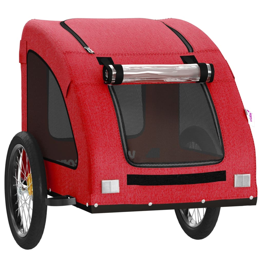 vidaXL Remorque de vélo pour animaux de compagnie rouge