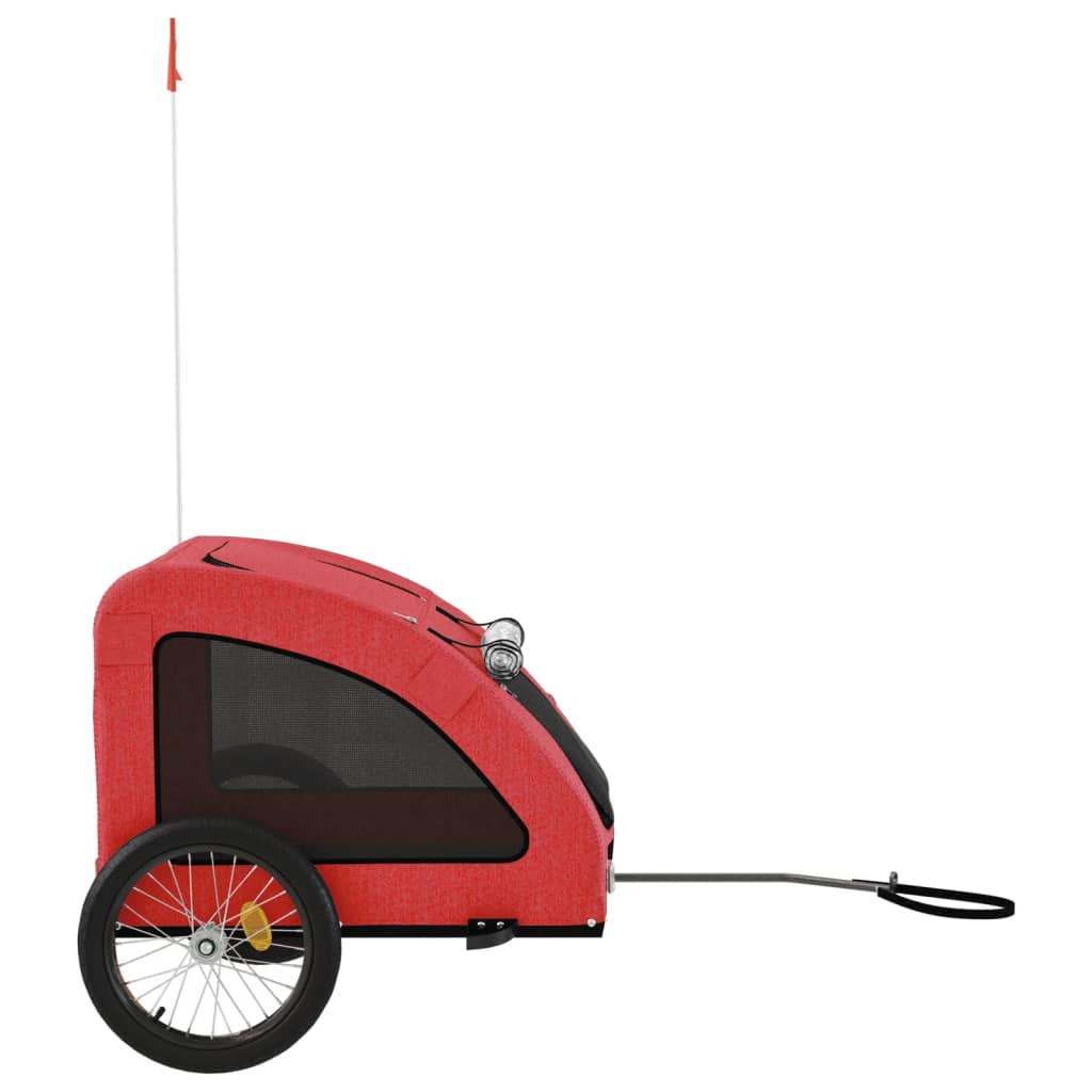 vidaXL Remorque de vélo pour animaux de compagnie rouge