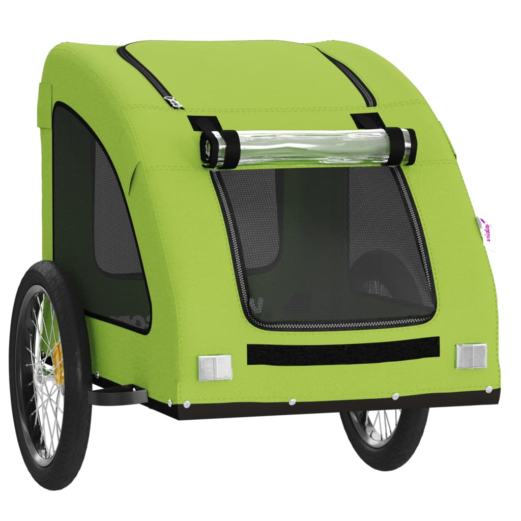 vidaXL Remorque de vélo pour animaux de compagnie vert