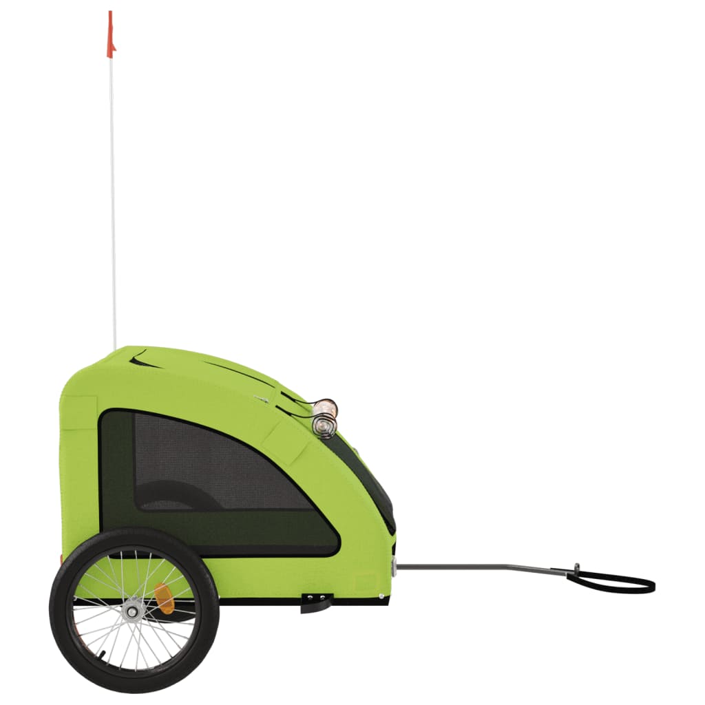 vidaXL Remorque de vélo pour animaux de compagnie vert