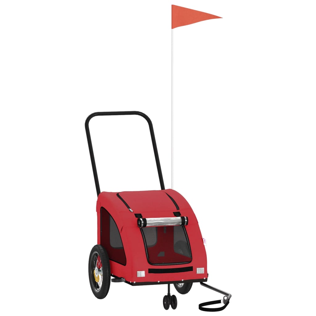 vidaXL Remorque de vélo pour animaux de compagnie rouge