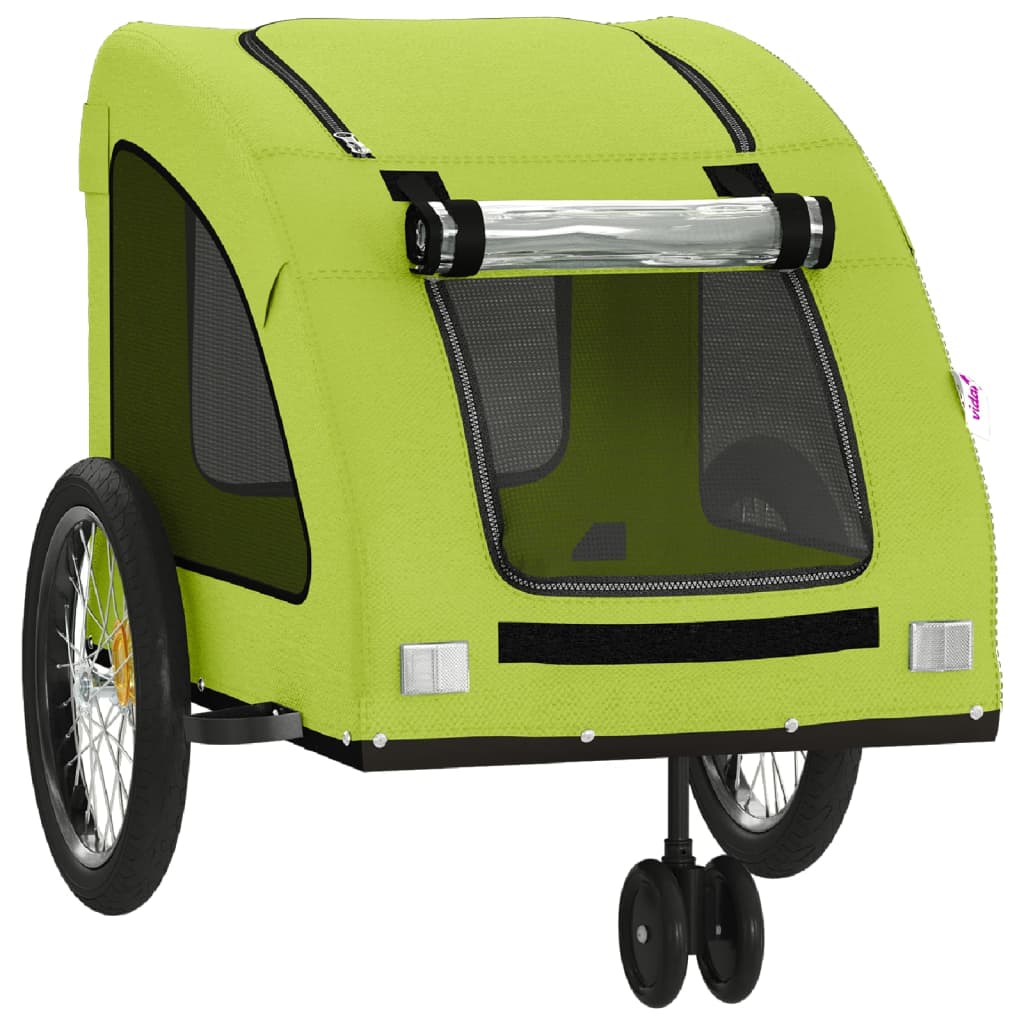 vidaXL Remorque de vélo pour animaux de compagnie vert