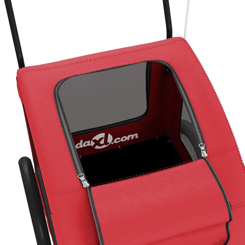 vidaXL Remorque de vélo pour animaux de compagnie rouge