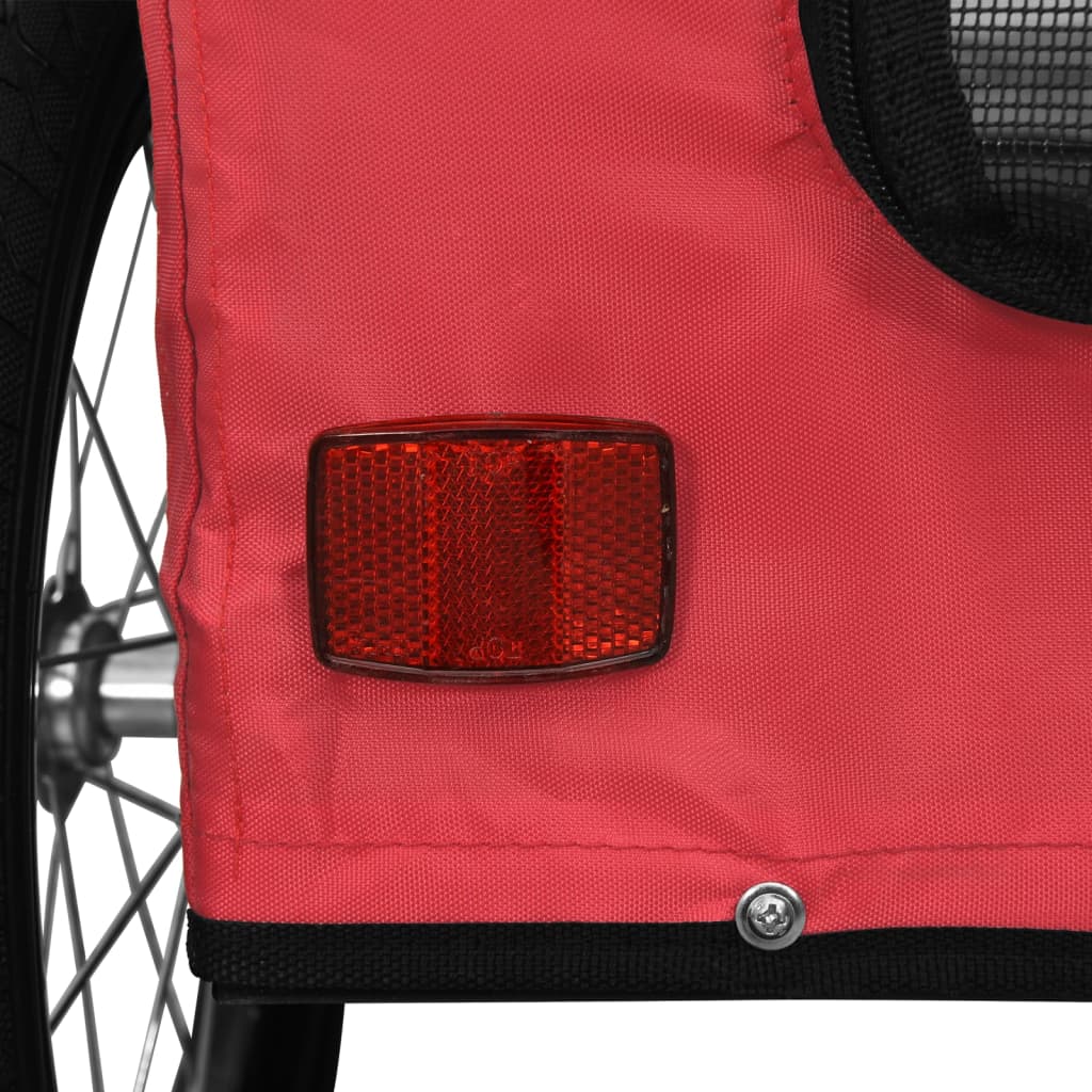 vidaXL Remorque de vélo pour animaux de compagnie rouge