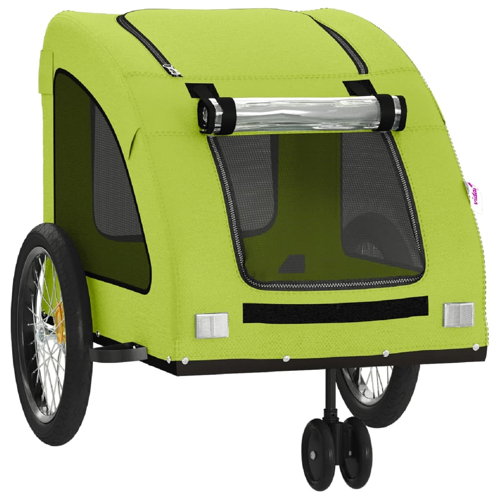 vidaXL Remorque de vélo pour animaux de compagnie vert