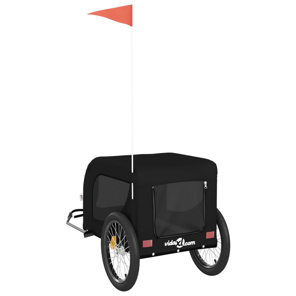 vidaXL Remorque de vélo pour animaux de compagnie noir