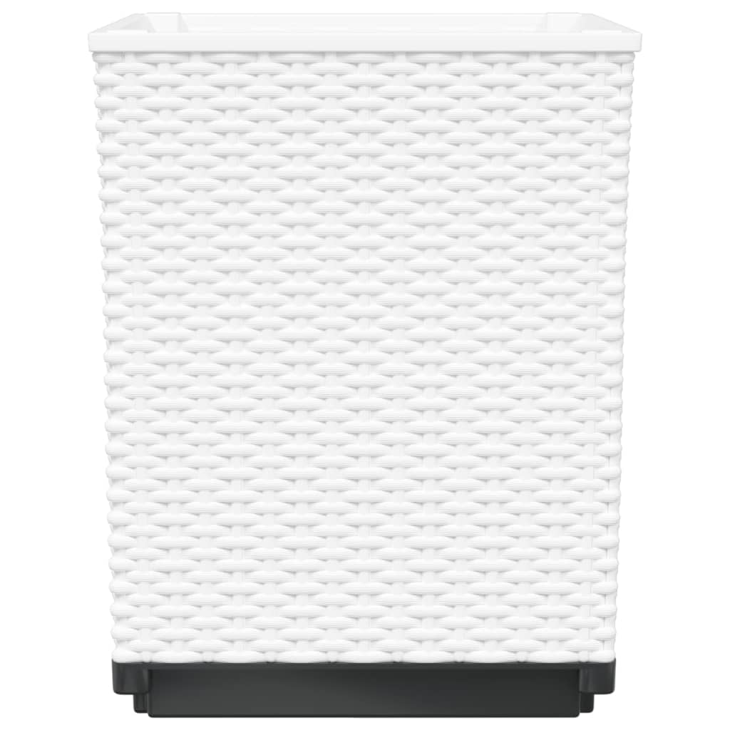 vidaXL Jardinières 2 pcs blanc 30x30x37 cm polypropylène