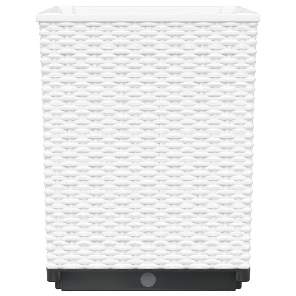 vidaXL Jardinières 2 pcs blanc 30x30x37 cm polypropylène