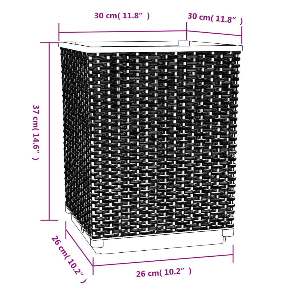 vidaXL Jardinières 2 pcs blanc 30x30x37 cm polypropylène