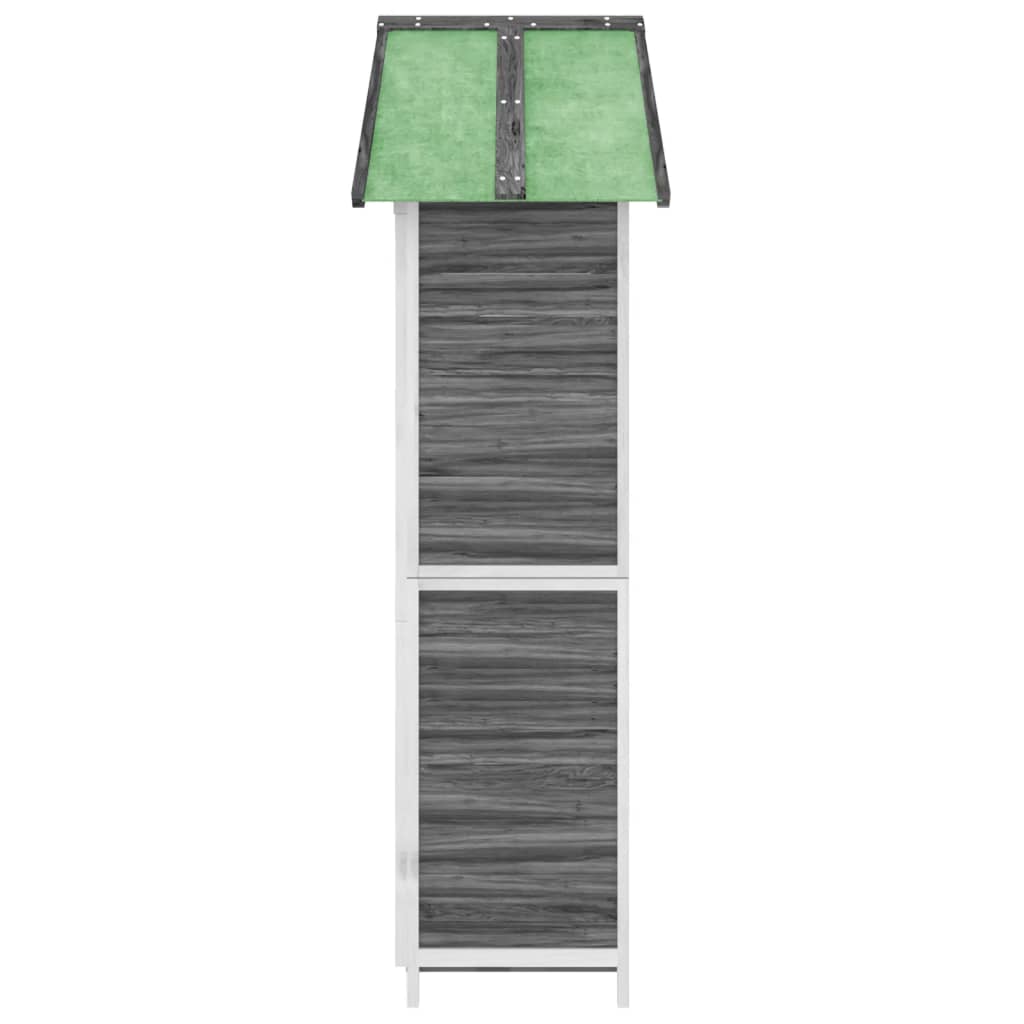 vidaXL Abri à outils de jardin gris 89x52,5x175 cm bois massif pin