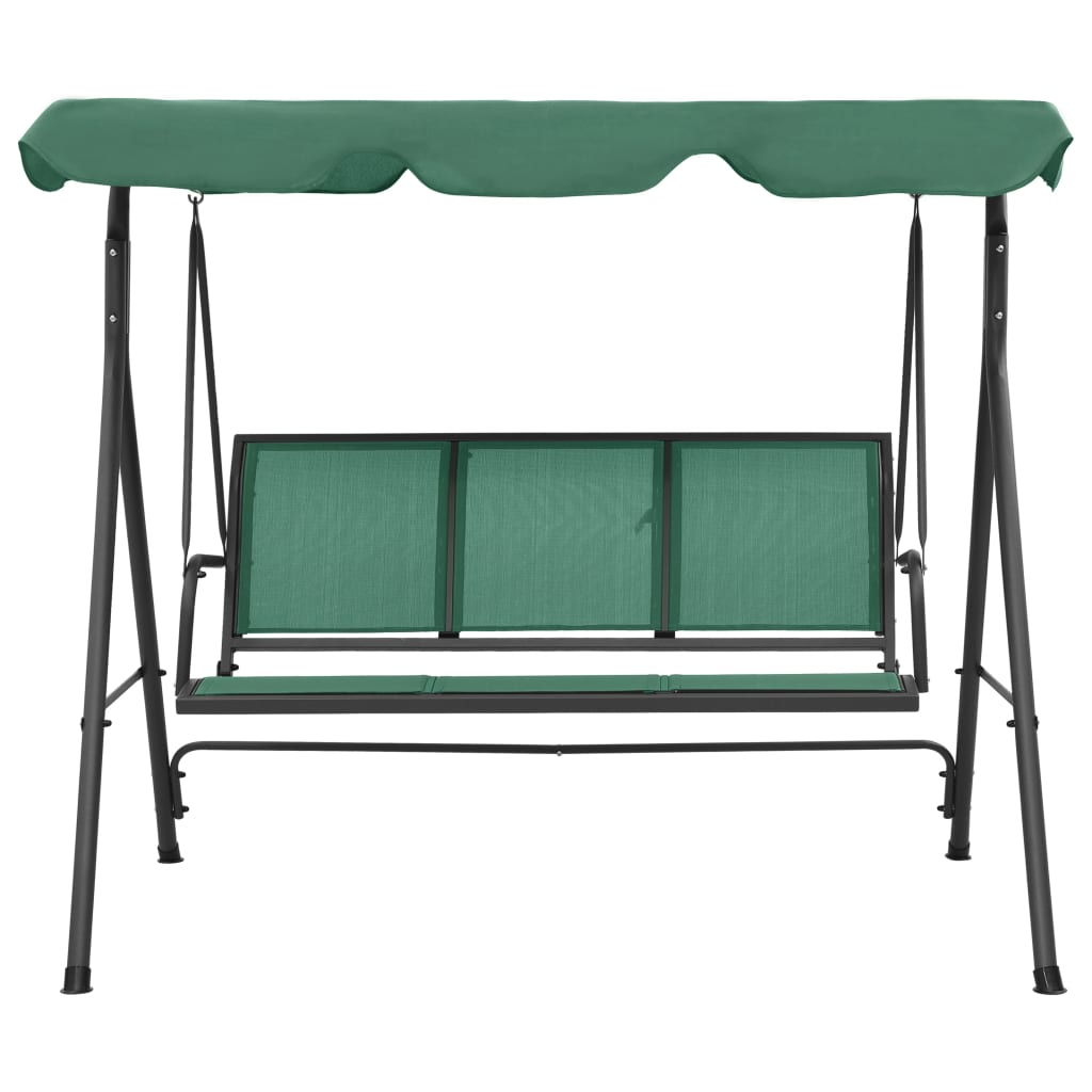 vidaXL Balancelle de jardin vert 170 cm textilène et acier