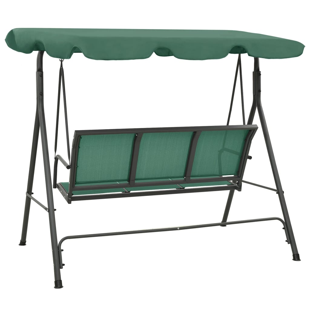 vidaXL Balancelle de jardin vert 170 cm textilène et acier